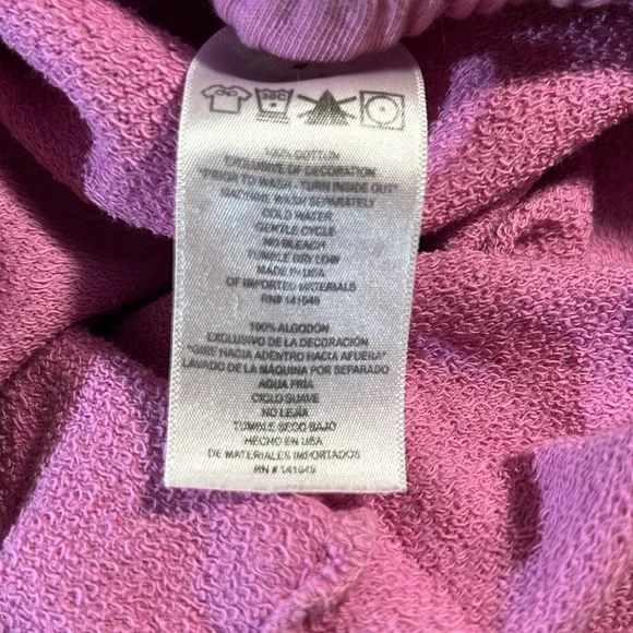 EUC FREECITY Life Nature Love Pink Love Dove French Terry 💯 Cotton Sweatpants L